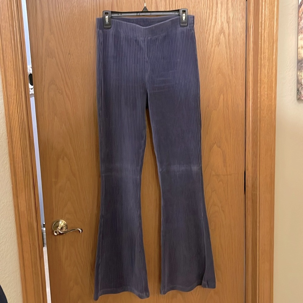 Blue flared pants